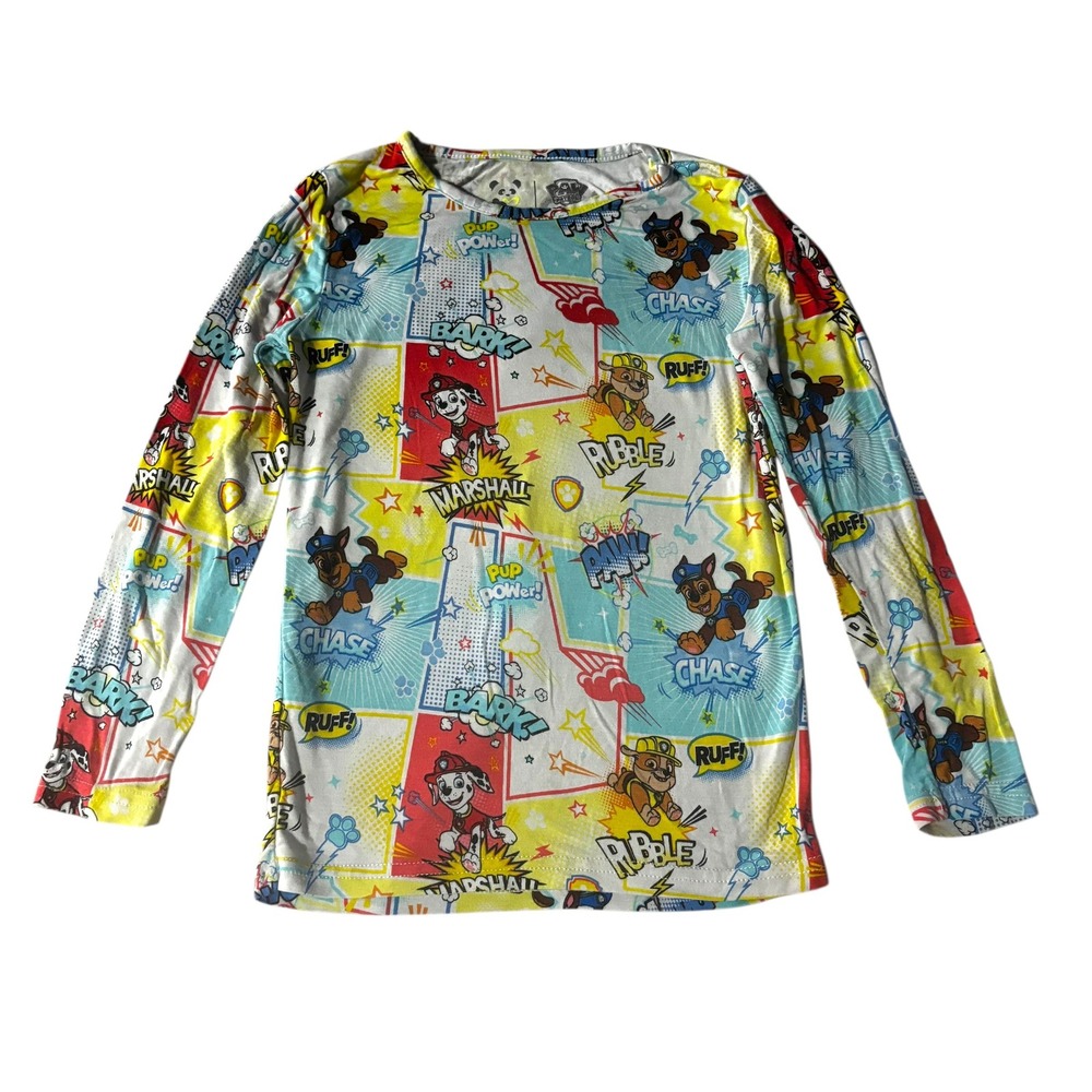 Bellabu Bear Paw Patrol Shirt 6 Bamboo‎ Long Sleeve Pajama Top Comic Print Kids